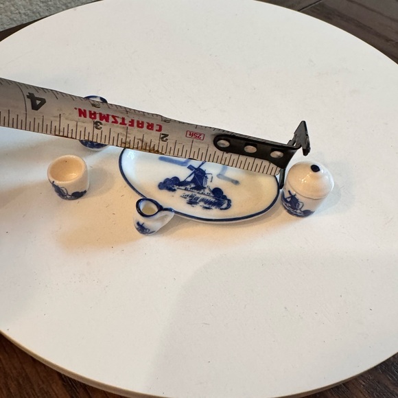 Mini Tea Set - blue and white windmill design Dollhouse Size - Picture 3 of 5